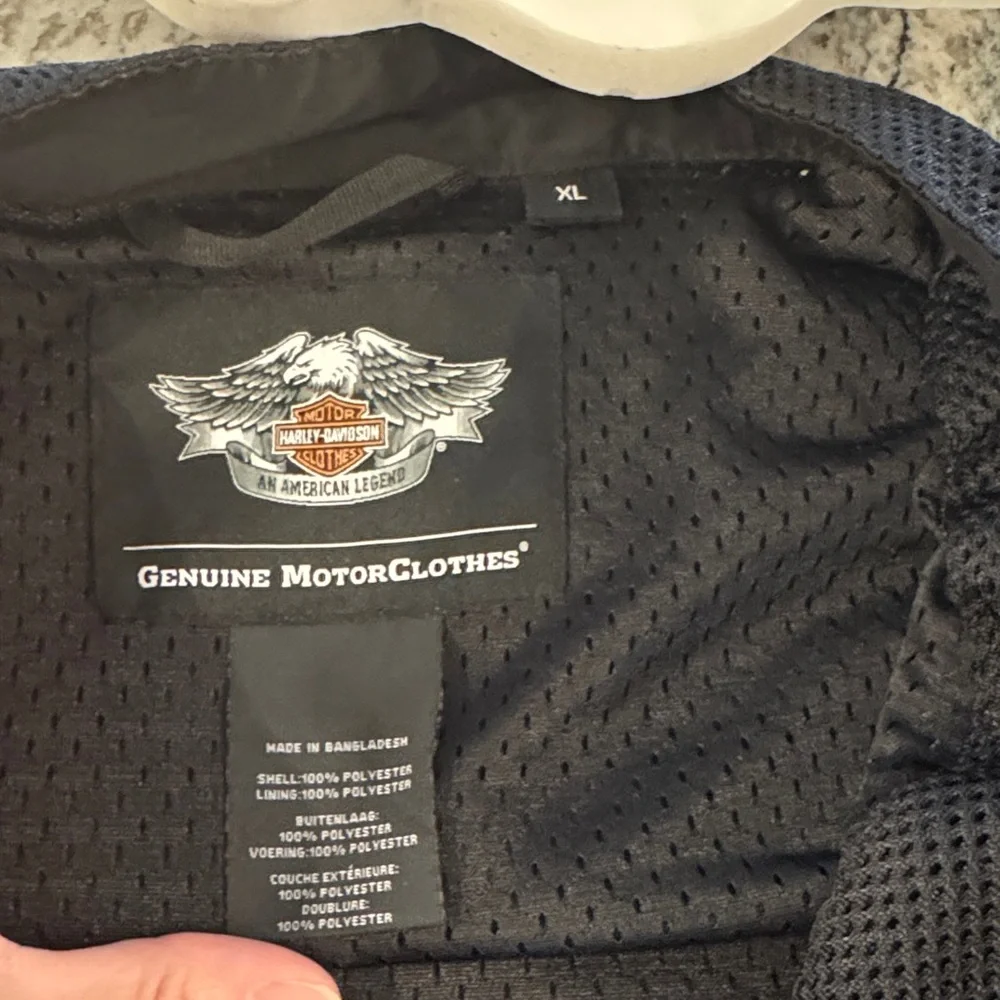 Harley-Davidson Black Mesh Bomber Jacket - Picture 3 of 6